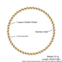 Round Hip-Hop Retro 304 Stainless Steel Bracelets In Bulk sku image 8