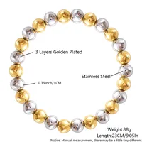 Round Hip-Hop Retro 304 Stainless Steel Bracelets In Bulk sku image 23