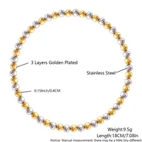 Round Hip-Hop Retro 304 Stainless Steel Bracelets In Bulk sku image 7