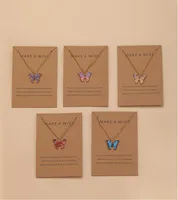Simple Fashion Retro Multicolor Butterfly Necklace sku image 2