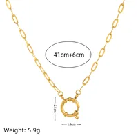 Heart Shape Casual Elegant Streetwear 18K Gold Plated 201 Stainless Steel 304 Stainless Steel Pendant Necklace Wholesale sku image 13