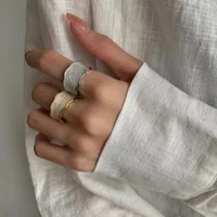 Fashion S925 Sterling Silver Jewelry Geometric Opening Color Enamel Ring main image 2
