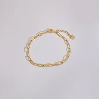Géométrique Décontractée Plaqué Or 16 Carats Or Blanc Plaqué Plaqué Or Acier Inoxydable 304 Bracelets En Masse sku image 8
