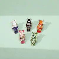 Rabbit Animal Panda Accessories Cartoon Style Cute Cowboy Style Badge Brooches Collar Pin Alloy Office Outdoor Daily Button Pin main image 1