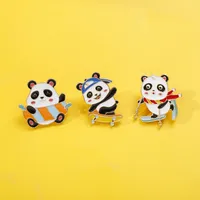 Rabbit Animal Panda Accessories Cartoon Style Cute Cowboy Style Badge Brooches Collar Pin Alloy Office Outdoor Daily Button Pin main image 4
