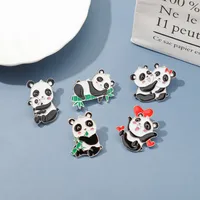 Rabbit Animal Panda Accessories Cartoon Style Cute Cowboy Style Badge Brooches Collar Pin Alloy Office Outdoor Daily Button Pin main image 8