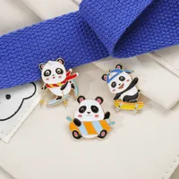 Rabbit Animal Panda Accessories Cartoon Style Cute Cowboy Style Badge Brooches Collar Pin Alloy Office Outdoor Daily Button Pin main image 9