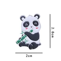 Rabbit Animal Panda Accessories Cartoon Style Cute Cowboy Style Badge Brooches Collar Pin Alloy Office Outdoor Daily Button Pin sku image 2