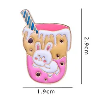 Rabbit Animal Panda Accessories Cartoon Style Cute Cowboy Style Badge Brooches Collar Pin Alloy Office Outdoor Daily Button Pin sku image 9