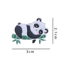 Rabbit Animal Panda Accessories Cartoon Style Cute Cowboy Style Badge Brooches Collar Pin Alloy Office Outdoor Daily Button Pin sku image 1