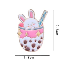 Rabbit Animal Panda Accessories Cartoon Style Cute Cowboy Style Badge Brooches Collar Pin Alloy Office Outdoor Daily Button Pin sku image 8
