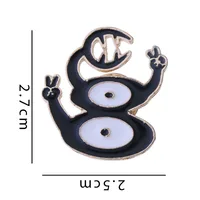 Rabbit Animal Panda Accessories Cartoon Style Cute Cowboy Style Badge Brooches Collar Pin Alloy Office Outdoor Daily Button Pin sku image 23