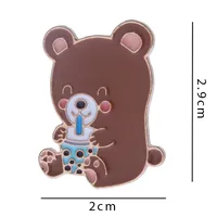 Rabbit Animal Panda Accessories Cartoon Style Cute Cowboy Style Badge Brooches Collar Pin Alloy Office Outdoor Daily Button Pin sku image 6
