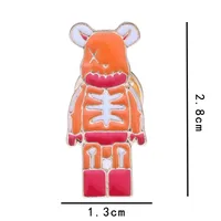 Rabbit Animal Panda Accessories Cartoon Style Cute Cowboy Style Badge Brooches Collar Pin Alloy Office Outdoor Daily Button Pin sku image 31