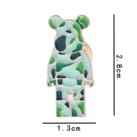 Rabbit Animal Panda Accessories Cartoon Style Cute Cowboy Style Badge Brooches Collar Pin Alloy Office Outdoor Daily Button Pin sku image 30