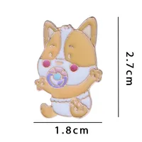 Rabbit Animal Panda Accessories Cartoon Style Cute Cowboy Style Badge Brooches Collar Pin Alloy Office Outdoor Daily Button Pin sku image 25
