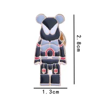 Rabbit Animal Panda Accessories Cartoon Style Cute Cowboy Style Badge Brooches Collar Pin Alloy Office Outdoor Daily Button Pin sku image 29