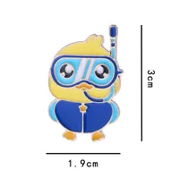 Rabbit Animal Panda Accessories Cartoon Style Cute Cowboy Style Badge Brooches Collar Pin Alloy Office Outdoor Daily Button Pin sku image 20