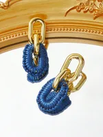 1 Paire Ovale Élégant Exagéré Alliage Boucles D'oreilles main image 5