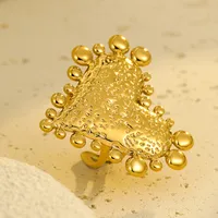 Estilo Simple Acero Inoxidable 304 Forma De Corazón Enchapado Mujeres Anillos Abiertos main image 2