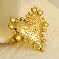 Estilo Simple Acero Inoxidable 304 Forma De Corazón Enchapado Mujeres Anillos Abiertos main image 4