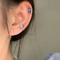 1 Pair 3 Pairs Round Elegant Lady Simple Style 304 Stainless Steel Ear Studs main image 1