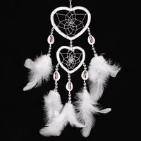 Romantic Heart Shape Feather Pendant Artificial Decorations sku image 1