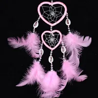 Romantic Heart Shape Feather Pendant Artificial Decorations sku image 5