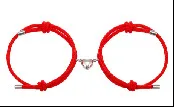 Alloy Heart Magnets Attract Simple Couple Bracelets A Pair Jewelry Wholesale sku image 1