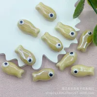 10 Pieces 10 * 20mm Hole 2~2.9mm Ceramics Fish Beads sku image 11
