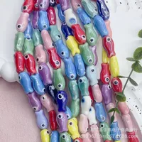 10 Pieces 10 * 20mm Hole 2~2.9mm Ceramics Fish Beads sku image 2