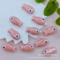 10 Pieces 10 * 20mm Hole 2~2.9mm Ceramics Fish Beads sku image 17
