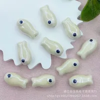 10 Pieces 10 * 20mm Hole 2~2.9mm Ceramics Fish Beads sku image 12