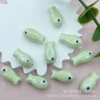 10 Pieces 10 * 20mm Hole 2~2.9mm Ceramics Fish Beads sku image 23