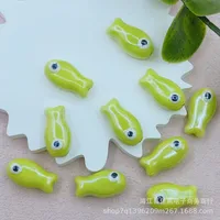 10 Pieces 10 * 20mm Hole 2~2.9mm Ceramics Fish Beads sku image 9
