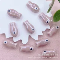 10 Pieces 10 * 20mm Hole 2~2.9mm Ceramics Fish Beads sku image 13