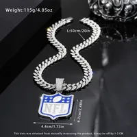 Letter Hip-Hop Vintage Style Rhinestones Zinc Alloy Pendant Necklace Wholesale sku image 2