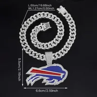 Geometric Hip-Hop Vintage Style Rhinestones Zinc Alloy Pendant Necklace Wholesale main image 2