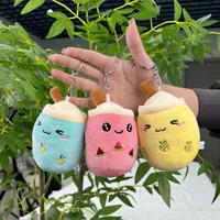 Tasse De Thé Au Lait Poupée Mignonne Petit Pendentif Simulation Lait Thé Boutique Cadeau Grab Machine Poupée En Peluche Jouet Poupée Cadeau main image 2
