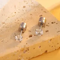 1 Paire Rond Élégant Femme Style Simple Acier Inoxydable 304 Plaqué Or 18K Boucles D'Oreilles main image 9