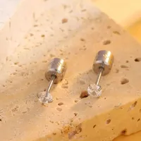 1 Paire Rond Élégant Femme Style Simple Acier Inoxydable 304 Plaqué Or 18K Boucles D'Oreilles main image 7