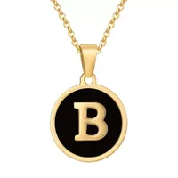 Letter Elegant Lady Alloy Pendant Necklace Wholesale sku image 2