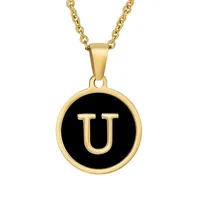 Letter Elegant Lady Alloy Pendant Necklace Wholesale sku image 21