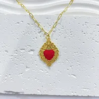 Double Love Angel Demon Glam Gothic Exaggerated Copper 18K Gold Plated Pendant Necklace Polishing Lobster Trigger Clasp Closure main image 8