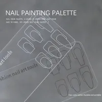 Hand-Painted Nail Art Palette For Beginners, Reusable Acrylic Color Mixing Plate, Thick Transparent Flower Painting & Gradient Tool main image 3