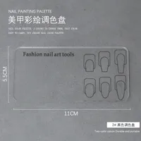 Hand-Painted Nail Art Palette For Beginners, Reusable Acrylic Color Mixing Plate, Thick Transparent Flower Painting & Gradient Tool sku image 2
