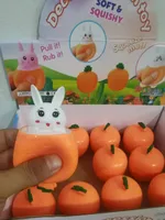 Fidget Toys Squishy Toy Rabbit Carrot TPR Cartoon Style Cute Novelty Squishy Toys sku image 1