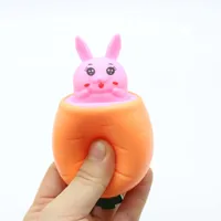 Fidget Toys Squishy Toy Rabbit Carrot TPR Cartoon Style Cute Novelty Squishy Toys main image 2