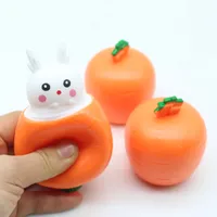 Fidget Toys Squishy Toy Rabbit Carrot TPR Cartoon Style Cute Novelty Squishy Toys main image 4