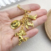 Elegant Simple Style Alloy Horse Plating Keychain main image 3
